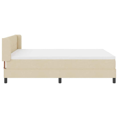 Letto a molle con testiera Crema 200 x 140 cm Tessuto | homemem39