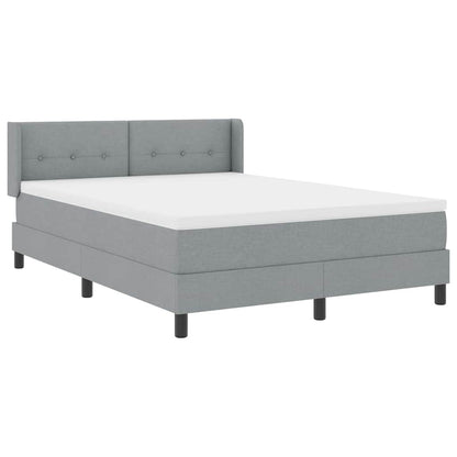 Letto a molle con testiera Grigio chiaro 200 x 160 cm Tessuto | homemem39