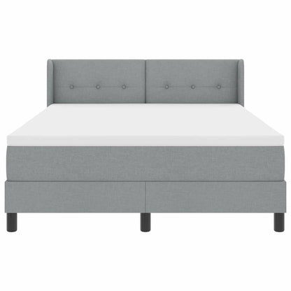 Letto a molle con testiera Grigio chiaro 200 x 160 cm Tessuto | homemem39