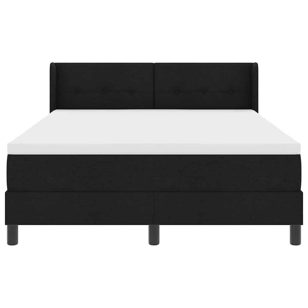 Letto a molle con testiera Nero 200 x 160 cm Tessuto | homemem39