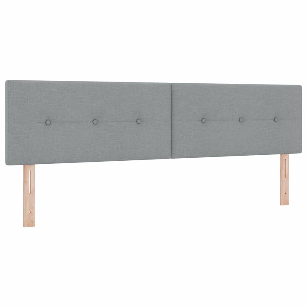 Letto a molle con testiera Grigio chiaro 200 x 180 cm Tessuto | homemem39