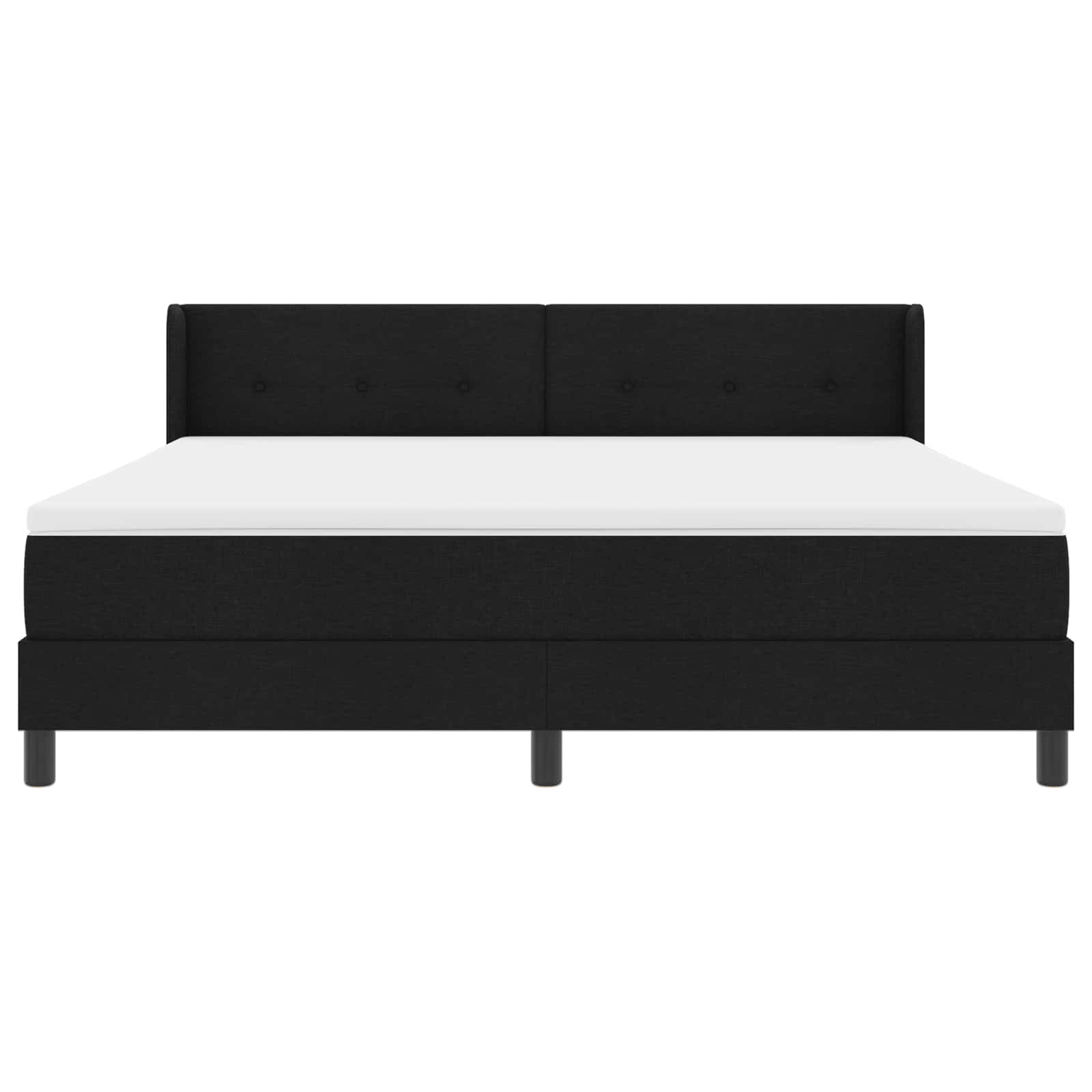 Letto a molle con testiera Nero 200 x 180 cm Tessuto | homemem39