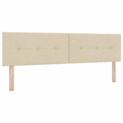 Letto a molle con materasso Crema 200 x 180 cm Poliestere