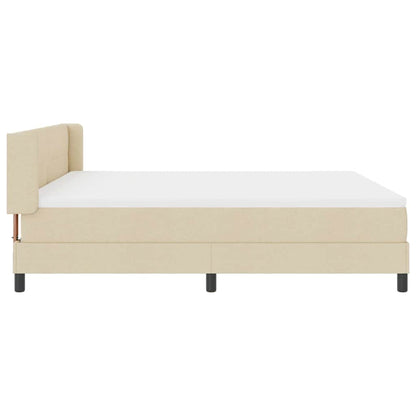 Letto a molle con materasso Crema 200 x 180 cm Poliestere