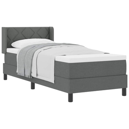 Letto a molle con testiera Grigio scuro 200 x 80 cm Tessuto | homemem39