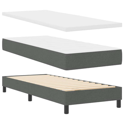 Letto a molle con testiera Grigio scuro 200 x 80 cm Tessuto | homemem39