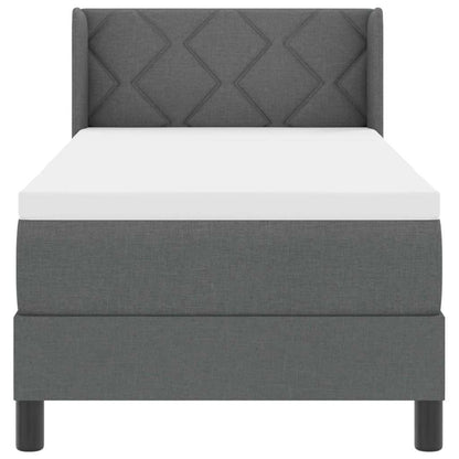 Letto a molle con testiera Grigio scuro 200 x 80 cm Tessuto | homemem39