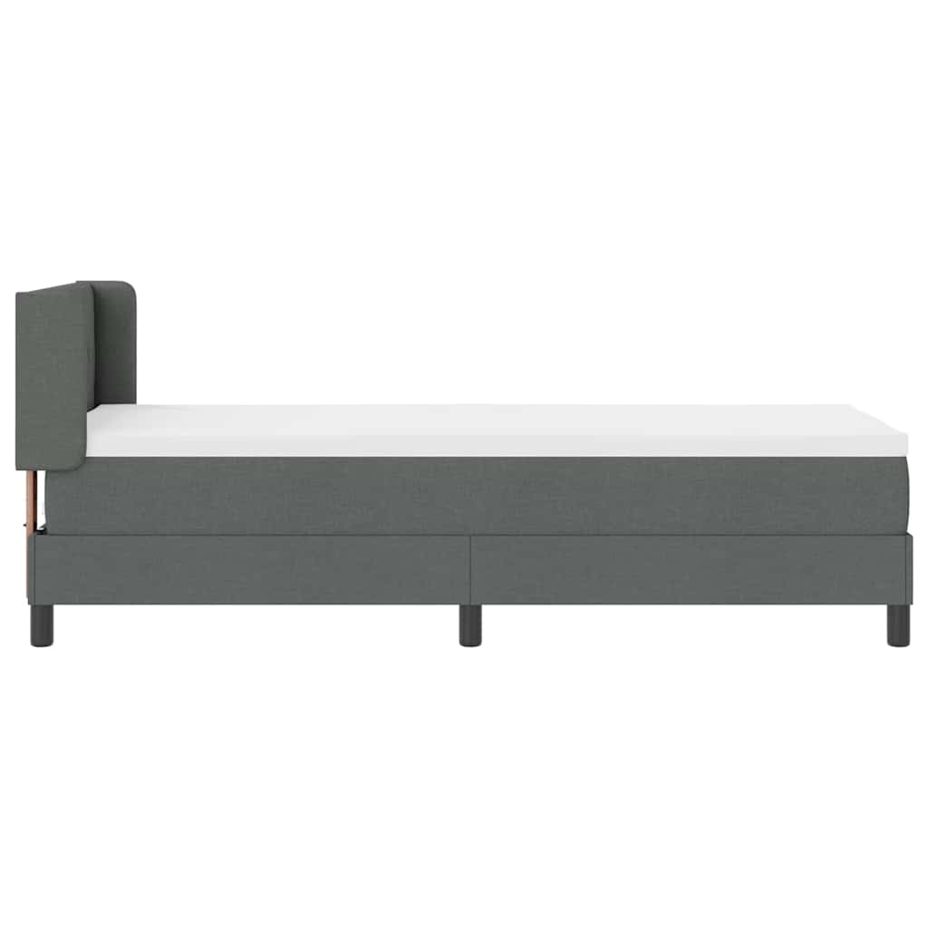 Letto a molle con testiera Grigio scuro 200 x 80 cm Tessuto | homemem39