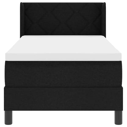 Letto a molle con testiera Nero 200 x 80 cm Tessuto | homemem39
