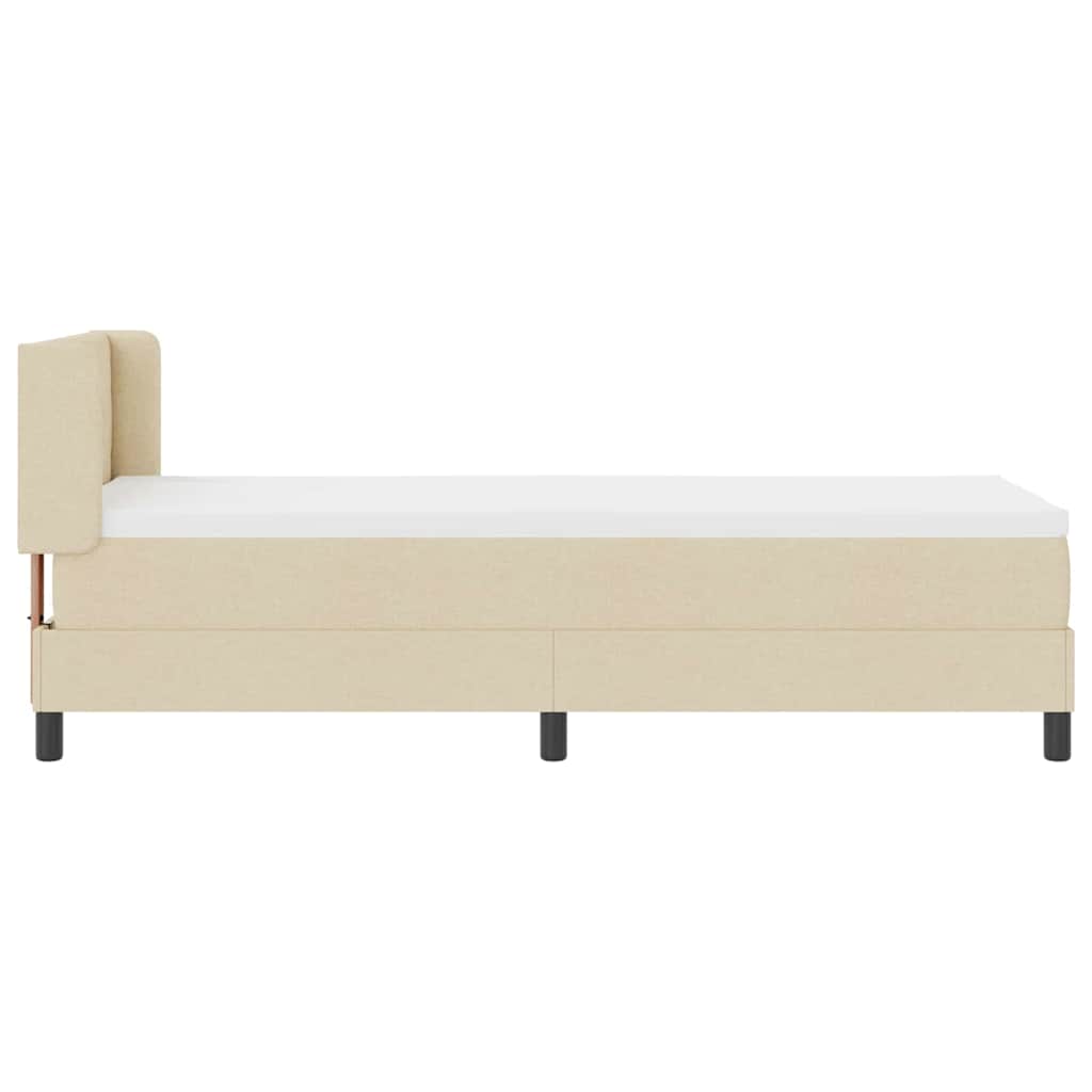 Letto box spring con materasso con materasso Crema 80 x 200 cm