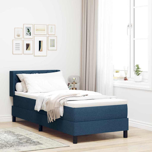 Letto a molle con testiera Blu 200 x 80 cm Tessuto | homemem39
