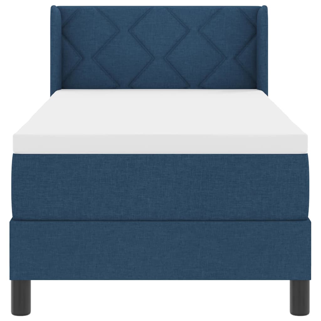 Letto a molle con testiera Blu 200 x 80 cm Tessuto | homemem39