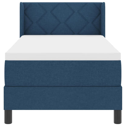 Letto a molle con testiera Blu 200 x 80 cm Tessuto | homemem39