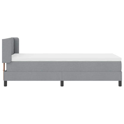 Letto a molle con testiera Grigio chiaro 200 x 90 cm Tessuto | homemem39