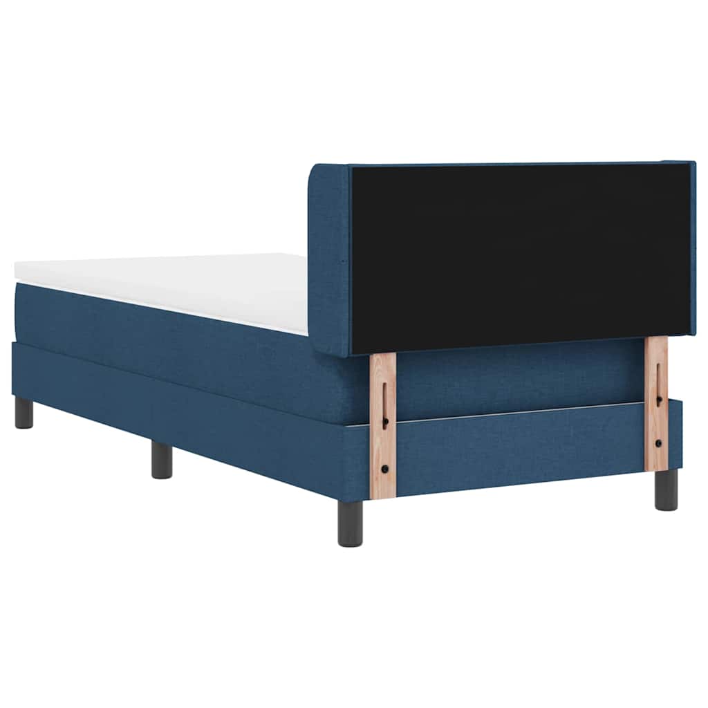Letto a molle con testiera Blu 200 x 90 cm Tessuto | homemem39
