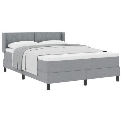 Letto a molle con testiera Grigio chiaro 200 x 140 cm Tessuto | homemem39