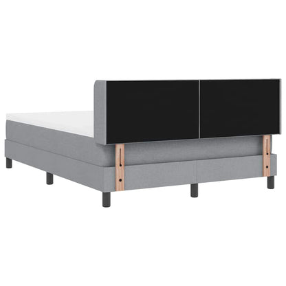 Letto a molle con testiera Grigio chiaro 200 x 140 cm Tessuto | homemem39