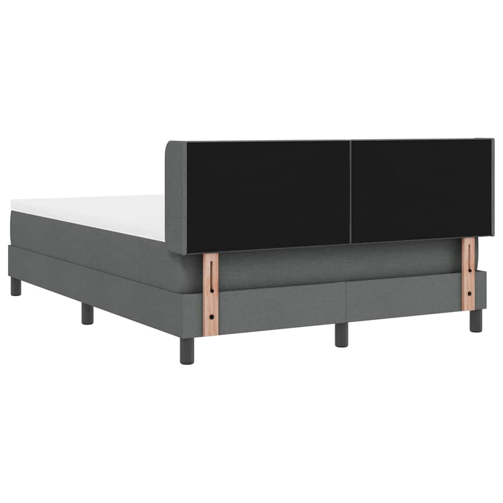 Letto a molle con testiera Grigio scuro 200 x 160 cm Tessuto | homemem39