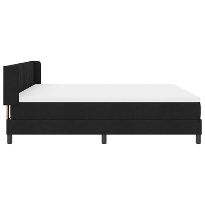 Letto a molle con testiera Nero 200 x 180 cm Tessuto | homemem39