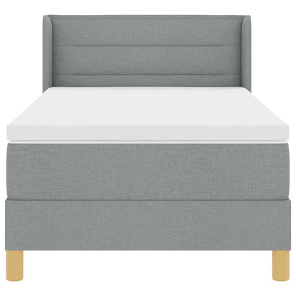 Letto a molle con materasso Grigio chiaro 200 x 80 cm Tessuto | homemem39