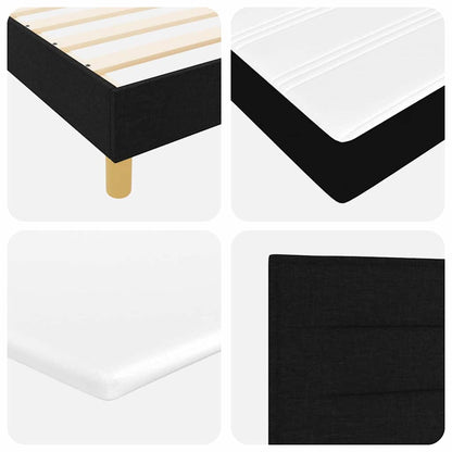 Letto a molle con materasso Nero 200 x 80 cm Tessuto | homemem39