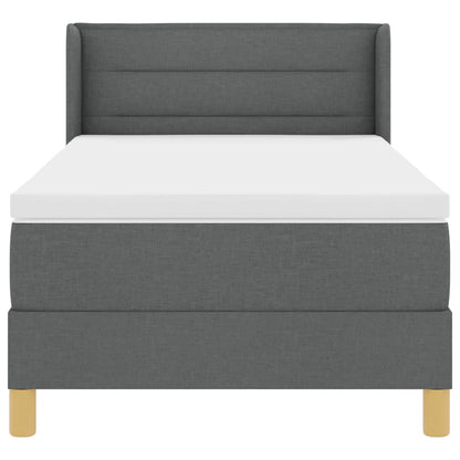 Letto a molle con materasso Grigio scuro 190 x 90 cm Tessuto | homemem39