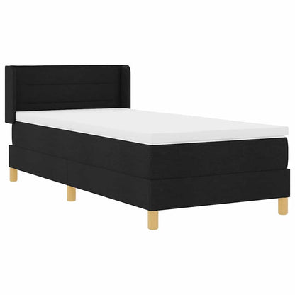 Letto a molle con materasso Nero 190 x 90 cm Tessuto | homemem39