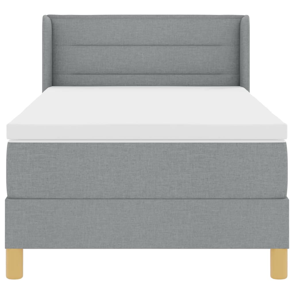 Letto a molle con materasso Grigio chiaro 200 x 90 cm Tessuto | homemem39