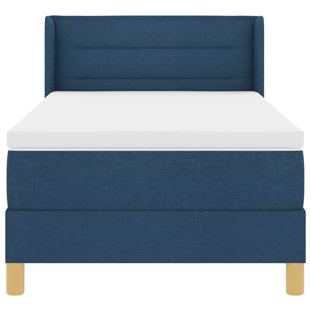 Letto a molle con materasso Blu 200 x 90 cm Tessuto | homemem39