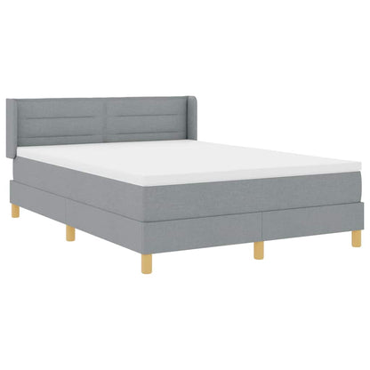Letto a molle con materasso Grigio chiaro 190 x 140 cm Tessuto | homemem39