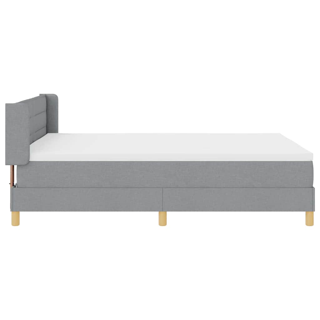 Letto a molle con materasso Grigio chiaro 190 x 140 cm Tessuto | homemem39