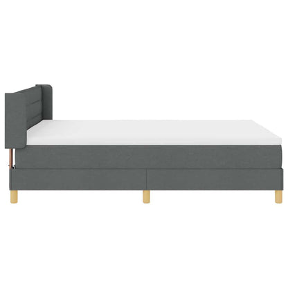 Letto a molle con materasso Grigio scuro 190 x 140 cm Tessuto | homemem39