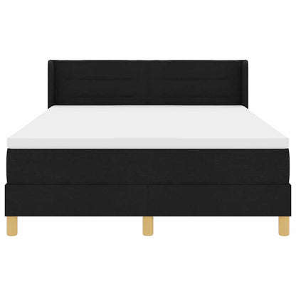 Letto a molle con materasso Nero 190 x 140 cm Tessuto | homemem39