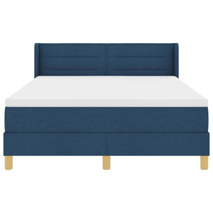 Letto a molle con materasso Blu 190 x 140 cm Tessuto | homemem39