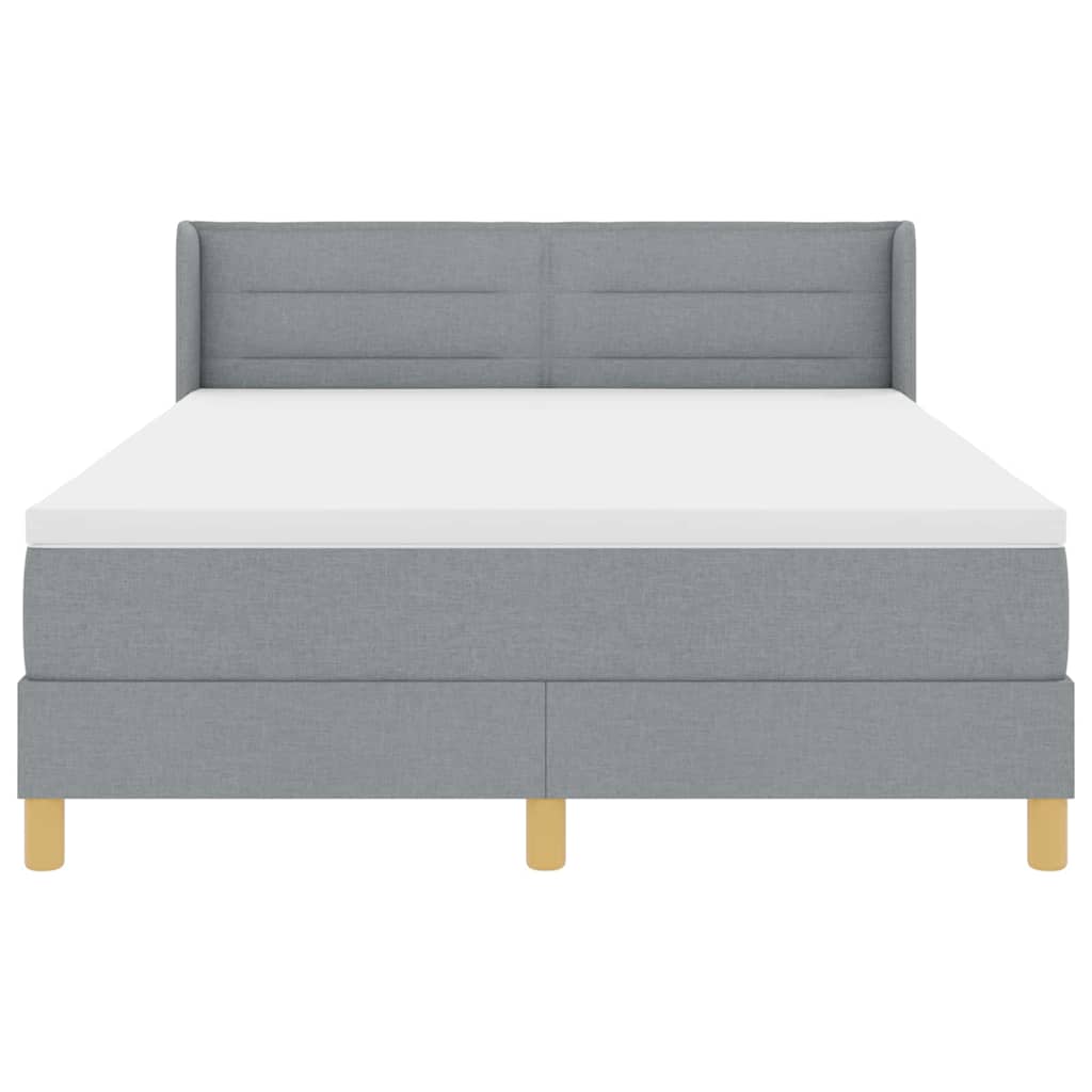 Letto a molle con materasso Grigio chiaro 200 x 140 cm Tessuto | homemem39