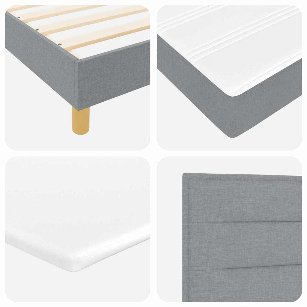 Letto a molle con materasso Grigio chiaro 200 x 160 cm Tessuto | homemem39