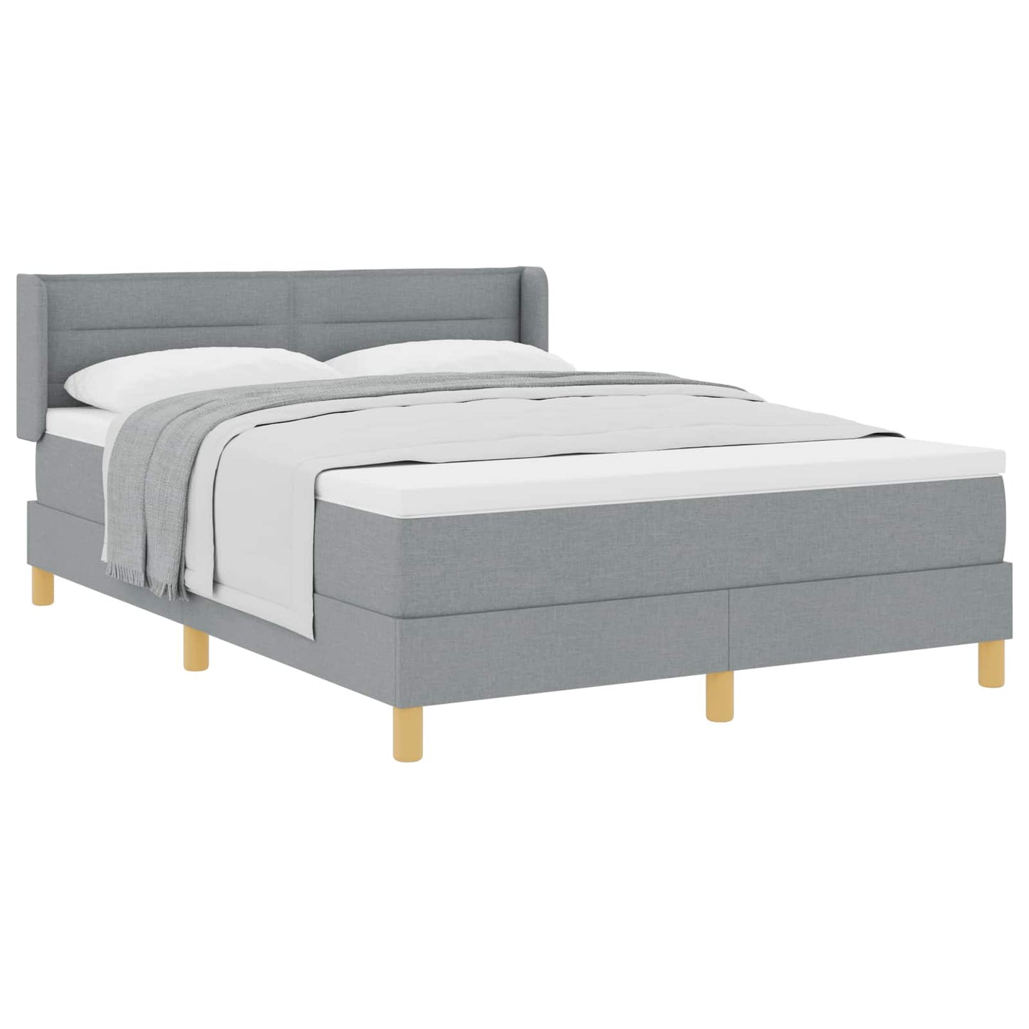 Letto a molle con materasso Grigio chiaro 200 x 160 cm Tessuto | homemem39