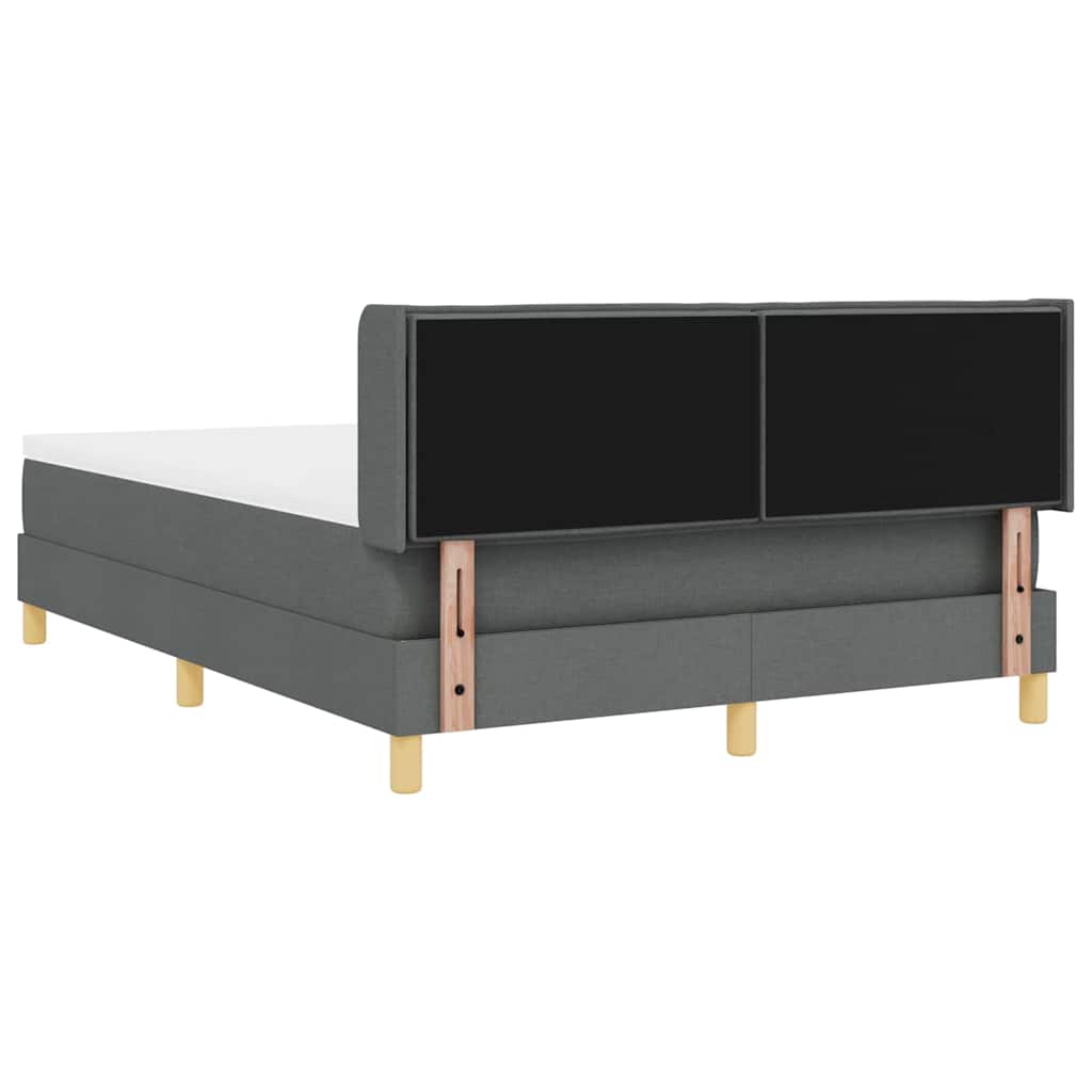Letto a molle con materasso Grigio scuro 200 x 160 cm Tessuto | homemem39