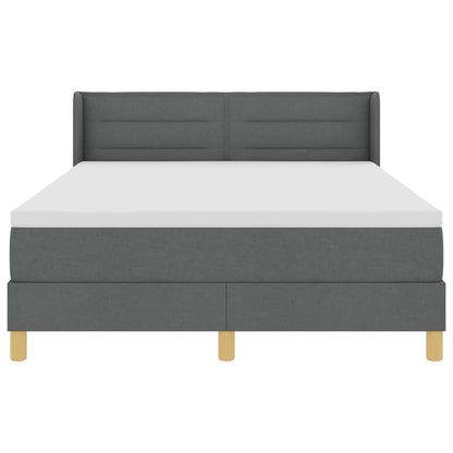 Letto a molle con materasso Grigio scuro 200 x 160 cm Tessuto | homemem39