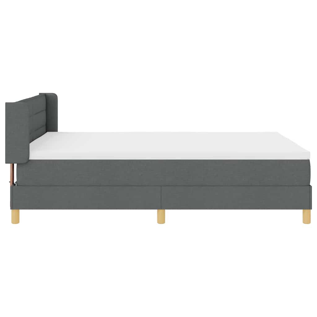 Letto a molle con materasso Grigio scuro 200 x 160 cm Tessuto | homemem39