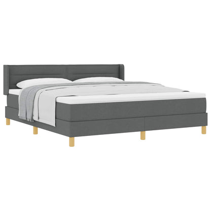 Letto a molle con materasso Grigio scuro 200 x 180 cm Tessuto | homemem39