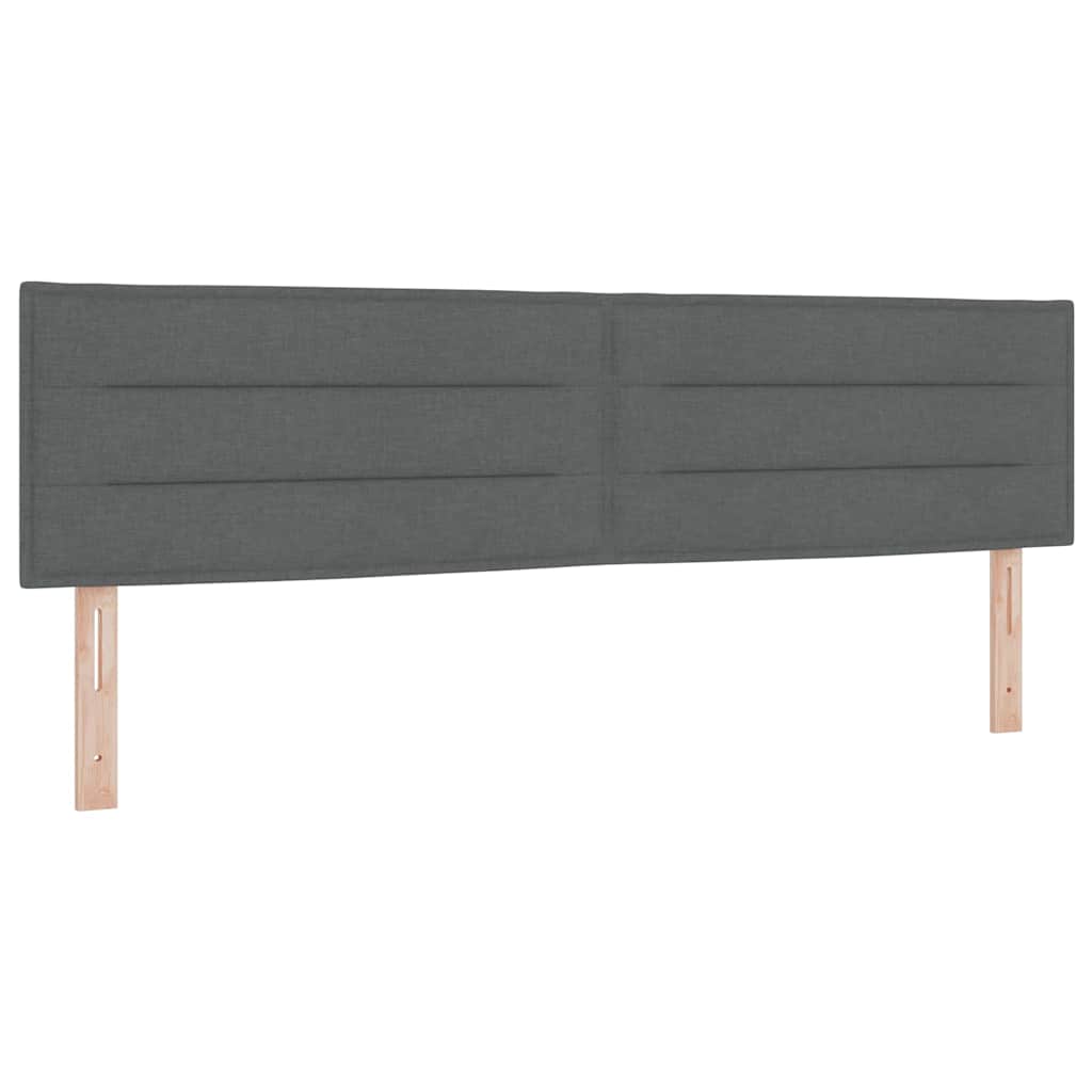 Letto a molle con materasso Grigio scuro 200 x 180 cm Tessuto | homemem39