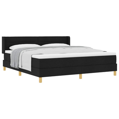 Letto a molle con materasso Nero 200 x 180 cm Tessuto | homemem39