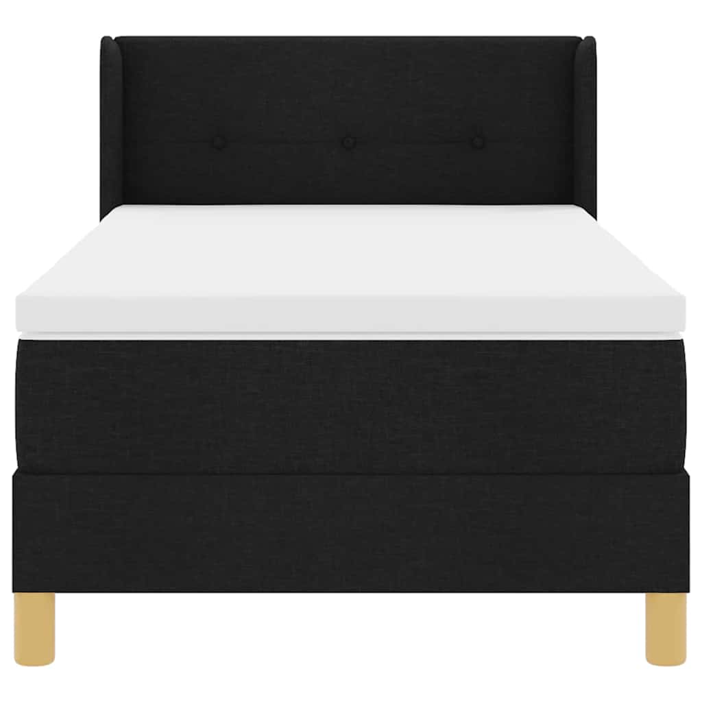 Letto a molle con materasso Nero 200 x 80 cm Tessuto | homemem39