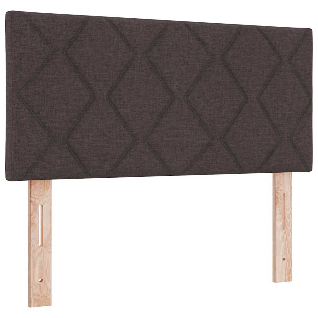 Letto a molle con materasso Marrone Scuro 200 x 80 cm Tessuto | homemem39
