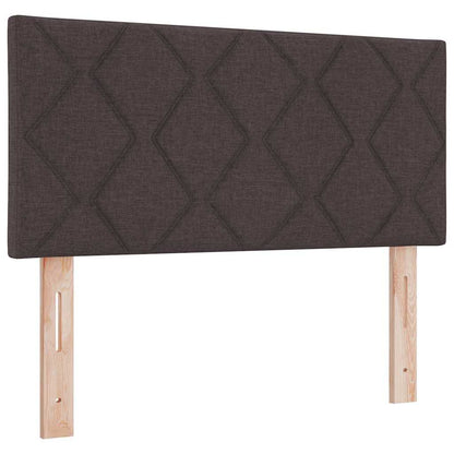Letto a molle con materasso Marrone Scuro 200 x 80 cm Tessuto | homemem39