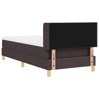 Letto a molle con materasso Marrone Scuro 200 x 80 cm Tessuto | homemem39