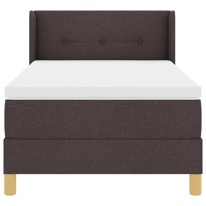 Letto a molle con materasso Marrone Scuro 200 x 80 cm Tessuto | homemem39