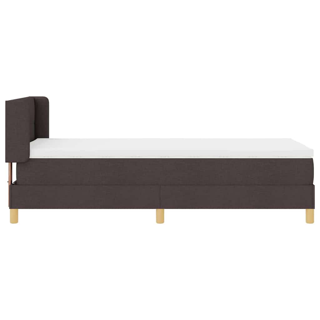 Letto a molle con materasso Marrone Scuro 200 x 80 cm Tessuto | homemem39
