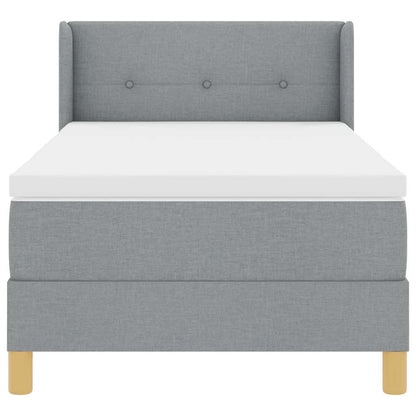 Letto a molle con materasso Grigio chiaro 190 x 90 cm Tessuto | homemem39